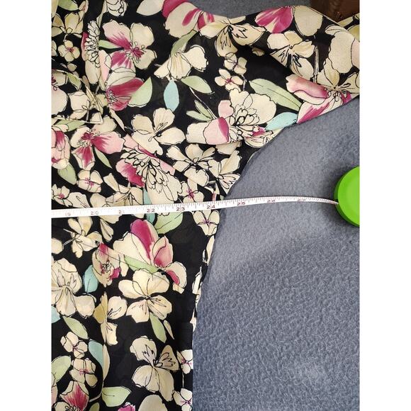 Emma James Woman, A Liz Claiborne Co. Size 18W Sheer Floral Blouse Fairy Peasant - Picture 8 of 8